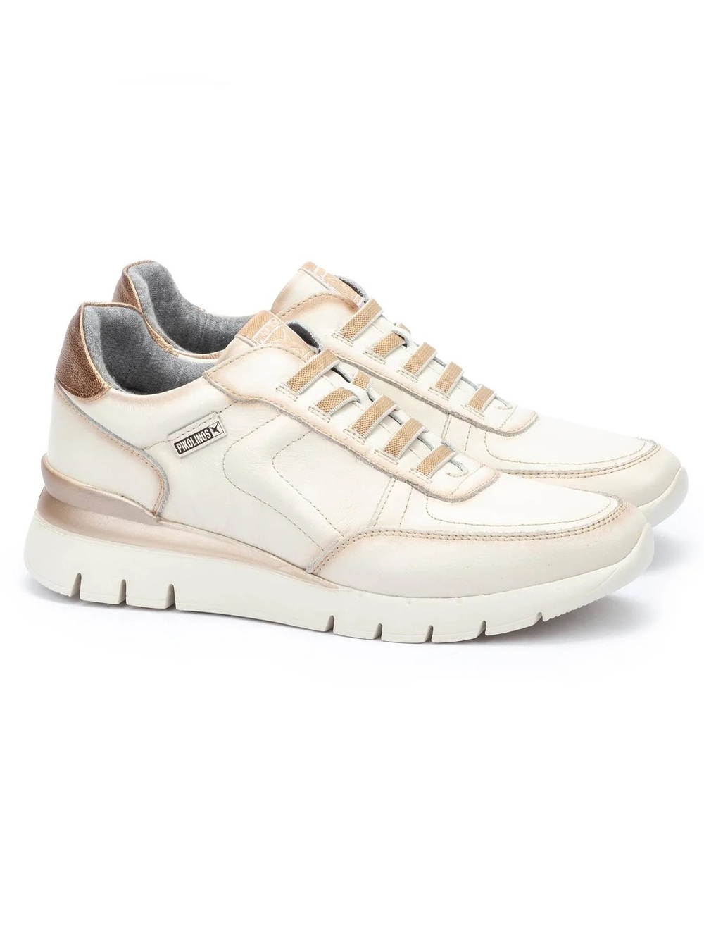 PIKOLINOS Cantabria Leather Sneakers White Gold Women’s EU 36 US 5.5-6 New